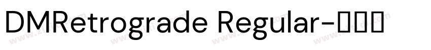DMRetrograde Regular字体转换